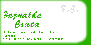 hajnalka csuta business card